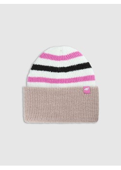 Dziewczęca czapka beanie 4F 4FJWAW25ACAPF646 - multikolor ze sklepu Sportstylestory.com w kategorii Czapki dziecięce - zdjęcie 187293732