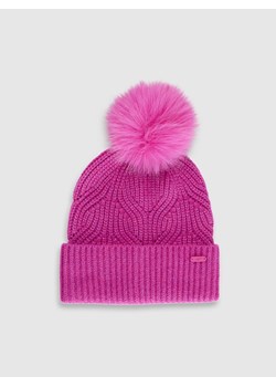 Dziewczęca czapka z pomponem 4F 4FJWAW25ACAPF648 - różowa ze sklepu Sportstylestory.com w kategorii Czapki dziecięce - zdjęcie 187293750