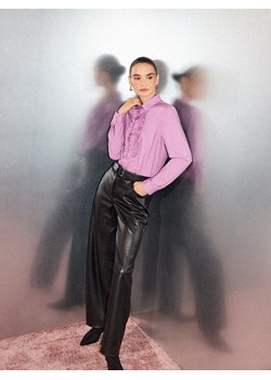 Mohito - Spodnie z imitacji skóry - czarny - id: 584GQ-99X - marki Mohito - 187293860 Mohito - Spodnie z imitacji skóry - czarny ze sklepu Mohito w kategorii Spodnie damskie - zdjęcie 187293860