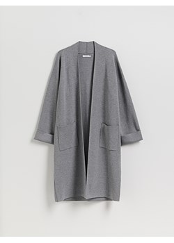 Reserved - Kardigan z kieszeniami - ciemnoszary - id: 029GH-90M - marki Reserved - 187294033 Reserved - Kardigan z kieszeniami - ciemnoszary ze sklepu Reserved w kategorii Swetry damskie - zdjęcie 187294033