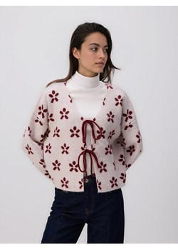 Reserved - Wzorzysty kardigan z wiązaniami - wielobarwny - id: 127HH-MLC - marki Reserved - 187294084 Reserved - Wzorzysty kardigan z wiązaniami - wielobarwny ze sklepu Reserved w kategorii Swetry damskie - zdjęcie 187294084