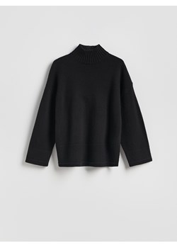 Reserved - Wełniany sweter z golfem - czarny - id: 387GX-99X - marki Reserved - 187294290 Reserved - Wełniany sweter z golfem - czarny ze sklepu Reserved w kategorii Swetry damskie - zdjęcie 187294290