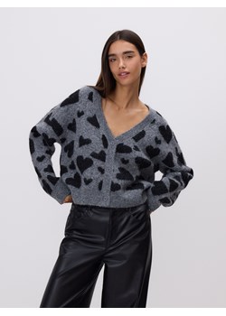 Reserved - Kardigan w serca - wielobarwny - id: 503HH-MLC - marki Reserved - 187294384 Reserved - Kardigan w serca - wielobarwny ze sklepu Reserved w kategorii Swetry damskie - zdjęcie 187294384