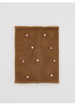 Reserved - Dzianinowy komin z aplikacją - beżowy - id: 870GT-08X - marki Reserved - 187294514 Reserved - Dzianinowy komin z aplikacją - beżowy ze sklepu Reserved w kategorii Szaliki dziecięce - zdjęcie 187294514