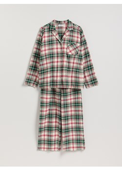 Reserved - Flanelowa piżama w kratkę - zielony ze sklepu Reserved w kategorii Piżamy damskie - zdjęcie 187294553