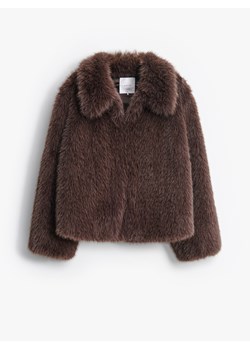 Mohito - Sztuczne czekoladowe futro - ciemnobrązowy ze sklepu Mohito w kategorii Futra damskie - zdjęcie 187295461