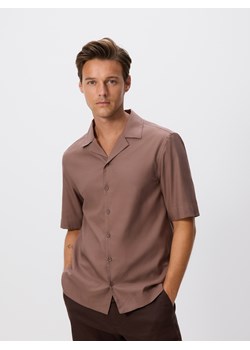Reserved - Koszula regular z bawełny egipskiej - brązowy ze sklepu Reserved w kategorii Koszule męskie - zdjęcie 187295672