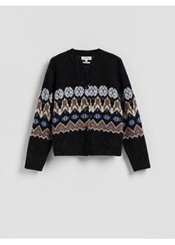 Reserved - Wzorzysty kardigan z wełną - wielobarwny ze sklepu Reserved w kategorii Swetry damskie - zdjęcie 187295704