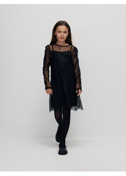 Reserved - Dwuwarstwowa sukienka - czarny - id: 259FW-99X - marki Reserved - 187295762 Reserved - Dwuwarstwowa sukienka - czarny ze sklepu Reserved w kategorii Sukienki dziewczęce - zdjęcie 187295762