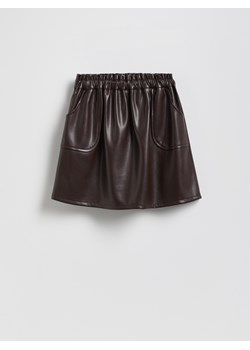 Reserved - Spódnica z imitacji skóry - ciemnobrązowy - id: 387FW-89X - marki Reserved - 187295872 Reserved - Spódnica z imitacji skóry - ciemnobrązowy ze sklepu Reserved w kategorii Spódnice dziewczęce - zdjęcie 187295872