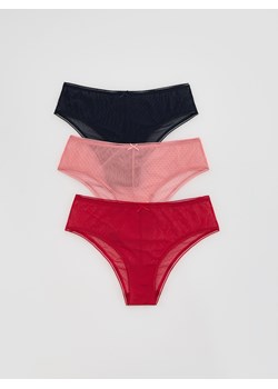 Reserved - Siateczkowe majtki hipster 3 pack - fuksja - id: 409EZ-43X - marki Reserved - 187295892 Reserved - Siateczkowe majtki hipster 3 pack - fuksja ze sklepu Reserved w kategorii Majtki damskie - zdjęcie 187295892