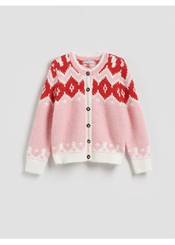 Reserved - Wzorzysty kardigan - wielobarwny - id: 474HH-MLC - marki Reserved - 187295962 Reserved - Wzorzysty kardigan - wielobarwny ze sklepu Reserved w kategorii Swetry damskie - zdjęcie 187295962