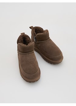 Reserved - Skórzane botki z ociepleniem - brązowy - id: 668HG-88X - marki Reserved - 187296210 Reserved - Skórzane botki z ociepleniem - brązowy ze sklepu Reserved w kategorii Buty zimowe dziecięce - zdjęcie 187296210