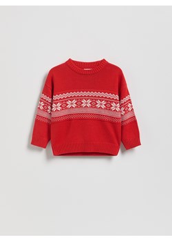 Reserved - Sweter ze wzorem - czerwony ze sklepu Reserved w kategorii Swetry chłopięce - zdjęcie 187296220
