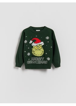 Reserved - Świąteczny sweter Grinch - zielony ze sklepu Reserved w kategorii Swetry chłopięce - zdjęcie 187296222