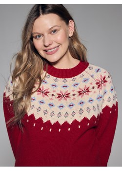 Reserved - Wełniany sweter - czerwony - id: 829HD-33X - marki Reserved - 187296412 Reserved - Wełniany sweter - czerwony ze sklepu Reserved w kategorii Swetry damskie - zdjęcie 187296412