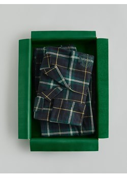 Reserved - Dwuczęściowa piżama w kratę - ciemnozielony ze sklepu Reserved w kategorii Piżamy męskie - zdjęcie 187296544