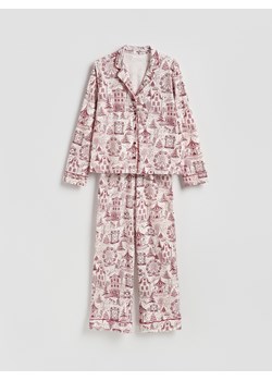 Reserved - Wzorzysta piżama dwuczęściowa - jasnoszary - id: 961EX-09X - marki Reserved - 187296583 Reserved - Wzorzysta piżama dwuczęściowa - jasnoszary ze sklepu Reserved w kategorii Piżamy damskie - zdjęcie 187296583