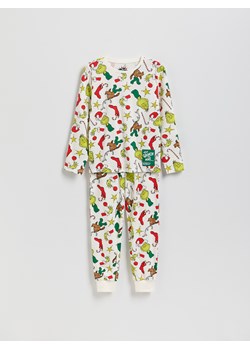 Reserved - Świąteczna piżama Grinch - złamana biel - id: 980HI-01X - marki Reserved - 187296614 Reserved - Świąteczna piżama Grinch - złamana biel ze sklepu Reserved w kategorii Piżamy dziecięce - zdjęcie 187296614