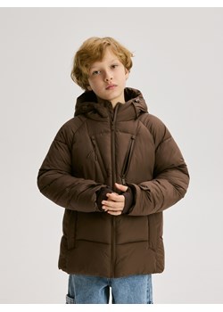 Reserved - Kurtka oversize - brązowy - id: QG000-98X - marki Reserved - 187296624 Reserved - Kurtka oversize - brązowy ze sklepu Reserved w kategorii Kurtki chłopięce - zdjęcie 187296624
