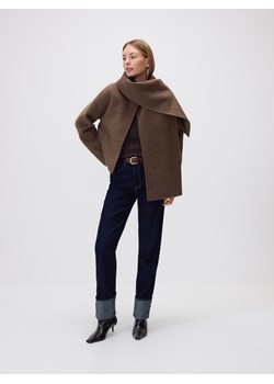 Reserved - Kurtka handmade z wełną - ciemnobrązowy - id: UA738-89X - marki Reserved - 187296642 Reserved - Kurtka handmade z wełną - ciemnobrązowy ze sklepu Reserved w kategorii Kurtki damskie - zdjęcie 187296642