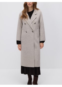 Reserved - Płaszcz handmade z wełną - kremowy - id: VZ739-02M - marki Reserved - 187296664 Reserved - Płaszcz handmade z wełną - kremowy ze sklepu Reserved w kategorii Płaszcze damskie - zdjęcie 187296664