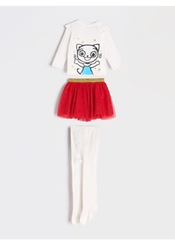 Sinsay - Komplet dzianinowy Kicia Kocia - kremowy - id: 030BZ-01X - marki Sinsay - 187297174 Sinsay - Komplet dzianinowy Kicia Kocia - kremowy ze sklepu Sinsay w kategorii Komplety niemowlęce - zdjęcie 187297174