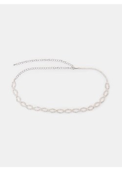 Sinsay - Pasek łańcuszkowy z cyrkoniami - srebrny - id: 639EJ-SLV - marki Sinsay - 187297210 Sinsay - Pasek łańcuszkowy z cyrkoniami - srebrny ze sklepu Sinsay w kategorii Paski damskie - zdjęcie 187297210