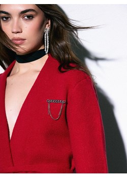 Mohito - Kardigan z wiązaniem - czerwony - id: 583EQ-33X - marki Mohito - 187297761 Mohito - Kardigan z wiązaniem - czerwony ze sklepu Mohito w kategorii Swetry damskie - zdjęcie 187297761