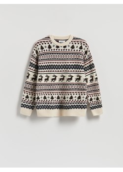 Reserved - Sweter ze świątecznym motywem - wielobarwny - id: 167HI-MLC - marki Reserved - 187297873 Reserved - Sweter ze świątecznym motywem - wielobarwny ze sklepu Reserved w kategorii Swetry męskie - zdjęcie 187297873