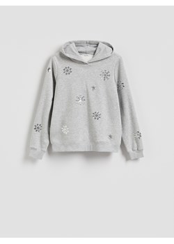 Reserved - Bluza ze świątecznym motywem - ciemnoszary - id: 719GA-90M - marki Reserved - 187298091 Reserved - Bluza ze świątecznym motywem - ciemnoszary ze sklepu Reserved w kategorii Bluzy damskie - zdjęcie 187298091