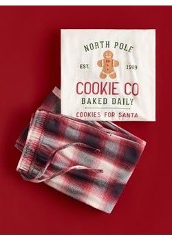 Reserved - Dwuczęściowa świąteczna piżama - złamana biel ze sklepu Reserved w kategorii Piżamy męskie - zdjęcie 187298173