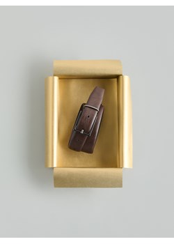 Reserved - Pasek z łączonych materiałów - bordowy - id: 951FD-83X - marki Reserved - 187298190 Reserved - Pasek z łączonych materiałów - bordowy ze sklepu Reserved w kategorii Paski męskie - zdjęcie 187298190