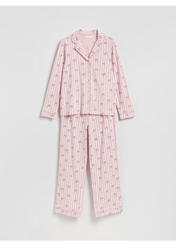 Reserved - Wzorzysta piżama dwuczęściowa - różowy - id: 967EX-30X - marki Reserved - 187298221 Reserved - Wzorzysta piżama dwuczęściowa - różowy ze sklepu Reserved w kategorii Piżamy damskie - zdjęcie 187298221