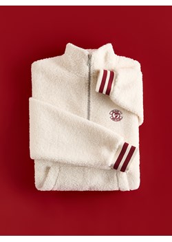 Reserved - Polarowa bluza ze stójką - złamana biel - id: ZU309-01X - marki Reserved - 187298263 Reserved - Polarowa bluza ze stójką - złamana biel ze sklepu Reserved w kategorii Bluzy męskie - zdjęcie 187298263