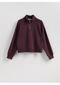 Reserved - Bluza z zamkiem - ciemnofioletowy - id: 699GA-49X - marki Reserved - 187299510 Reserved - Bluza z zamkiem - ciemnofioletowy ze sklepu Reserved w kategorii Bluzy damskie - zdjęcie 187299510