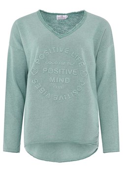 Zwillingsherz Bluza &quot;Positive Mind&quot; w kolorze zielonym ze sklepu Limango Polska w kategorii Bluzy damskie - zdjęcie 187300122