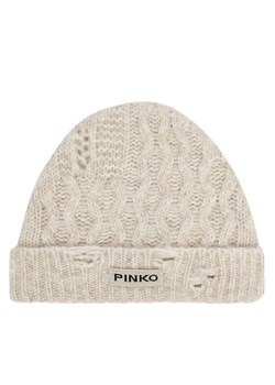 Czapka PINKO 104476 A28Y Beżowy ze sklepu eobuwie.pl w kategorii Czapki zimowe damskie - zdjęcie 187300191