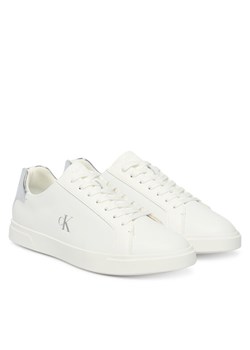Sneakersy Calvin Klein Low Pro Cups Laceup Lth Met HW0HW02846 Biały ze sklepu eobuwie.pl w kategorii Buty sportowe damskie - zdjęcie 187300210