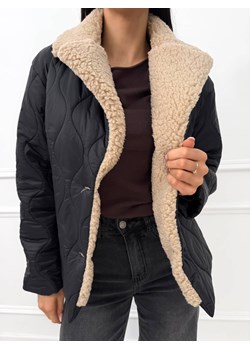 Czarna Pikowana Kurtka z Misiem ze sklepu ModnaKiecka.pl w kategorii Kurtki damskie - zdjęcie 187300604