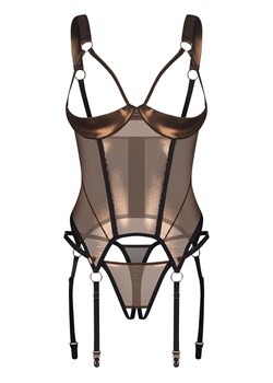 Gorset sexy Obsessive Soranna corset & crotchless thong black - id: 39598 - marki Obsessive - 187300900 Gorset sexy Obsessive Soranna corset & crotchless thong black ze sklepu kontri.pl w kategorii Gorsety - zdjęcie 187300900