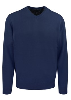 Męski, Bawełniany Sweter w Serek (V-neck) - Adriano Guinari - Granat SWADGaw25NAVYv - id: 24265 - marki Adriano Guinari - 187301060 Męski, Bawełniany Sweter w Serek (V-neck) - Adriano Guinari - Granat SWADGaw25NAVYv ze sklepu JegoSzafa.pl w kategorii Swetry męskie - zdjęcie 187301060