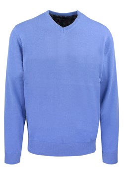 Męski, Bawełniany Sweter w Serek (V-neck) - Adriano Guinari - Niebieski SWADGaw25ULTRAMARINAv - id: 24266 - marki Adriano Guinari - 187301061 Męski, Bawełniany Sweter w Serek (V-neck) - Adriano Guinari - Niebieski SWADGaw25ULTRAMARINAv ze sklepu JegoSzafa.pl w kategorii Swetry męskie - zdjęcie 187301061