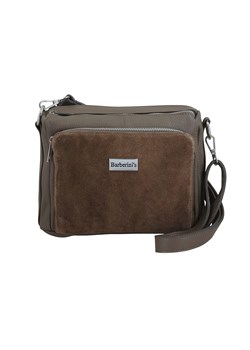 Codzienna torebka ze skóry naturalnej z zamszem - Beżowa ciemna - id: 3279 - marki Barberini's - 187301074 Codzienna torebka ze skóry naturalnej z zamszem - Beżowa ciemna ze sklepu Barberinis w kategorii Listonoszki - zdjęcie 187301074