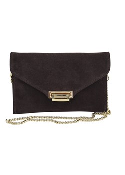 Stylowa kopertówka zamszowa Barberinis - Brązowa ciemna - id: 3296 - marki Barberini's - 187301110 Stylowa kopertówka zamszowa Barberinis - Brązowa ciemna ze sklepu Barberinis w kategorii Listonoszki - zdjęcie 187301110