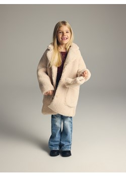 Reserved - Płaszcz z rękawiczkami - beżowy - id: 255EX-08X - marki Reserved - 187301493 Reserved - Płaszcz z rękawiczkami - beżowy ze sklepu Reserved w kategorii Kurtki dziewczęce - zdjęcie 187301493