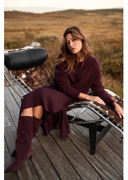 Gładki sweter burgundowy - id: 32311 - marki Moodo.pl - 187301733 Gładki sweter burgundowy ze sklepu Moodo.pl w kategorii Swetry damskie - zdjęcie 187301733