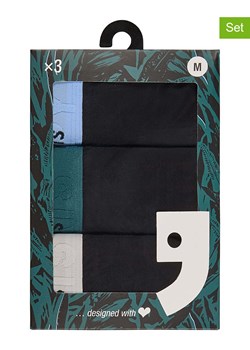 Happy Shorts Bokserki (3 pary) w kolorze czarnym ze sklepu Limango Polska w kategorii Piżamy męskie - zdjęcie 187302233