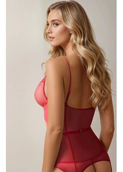 Czerwony gorset z pasem do pończoch i stringi Diora, Kolor czerwony, Rozmiar S, SoftLine Collection ze sklepu Intymna w kategorii Gorsety - zdjęcie 187302421