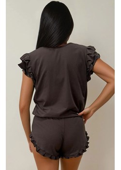 Czekoladowa krótka piżama damska Lulu 2, Kolor czekoladowy, Rozmiar XS, DKaren ze sklepu Intymna w kategorii Piżamy damskie - zdjęcie 187302462